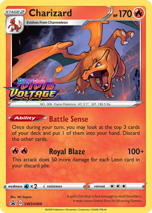 (066) Pokemon TCG SWSH Black Star Promos Single: Charizard  Promo