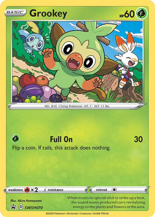 (070) Pokemon TCG SWSH Black Star Promos Single: Grookey  Promo