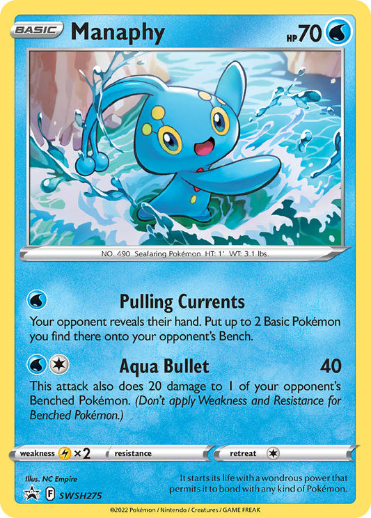 (275) Pokemon TCG SWSH Black Star Promos Single: Manaphy  Promo