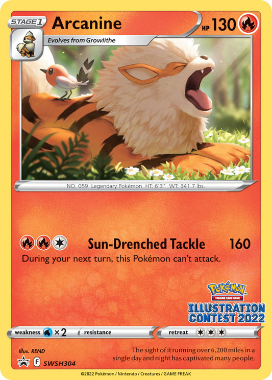 (304) Pokemon TCG SWSH Black Star Promos Single: Arcanine  Promo