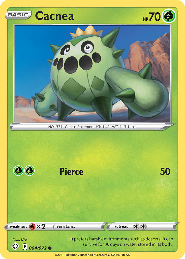 (004/072) Pokemon TCG Shining Fates Single: Cacnea  Common