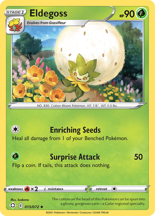 (015/072) Pokemon TCG Shining Fates Single: Eldegoss  Uncommon