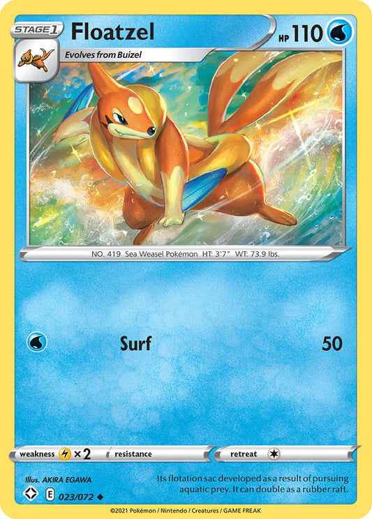 (023/072) Pokemon TCG Shining Fates Single: Floatzel Reverse Holo Uncommon