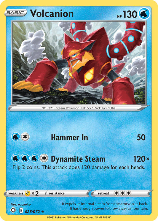 (025/072) Pokemon TCG Shining Fates Single: Volcanion  Rare