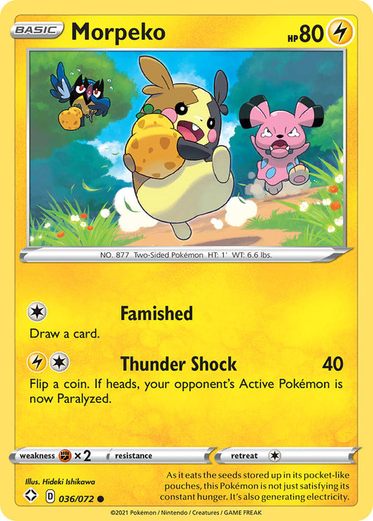 (036/072) Pokemon TCG Shining Fates Single: Morpeko  Common