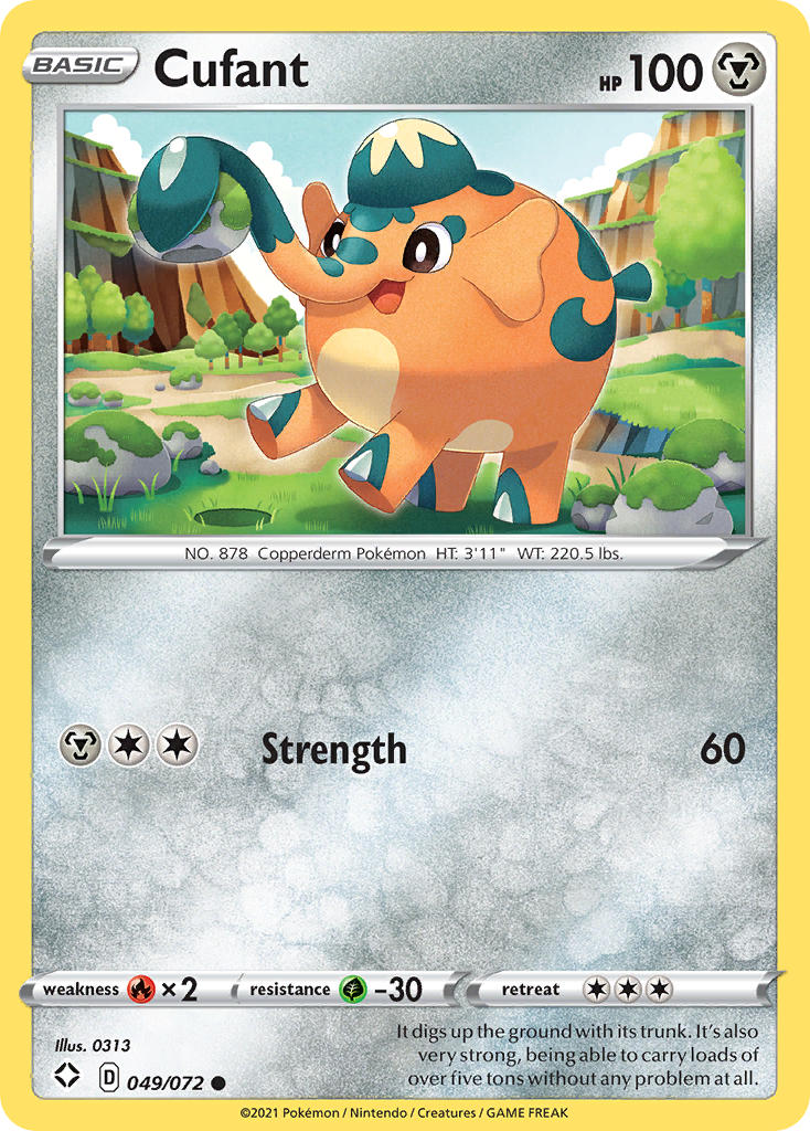 (049/072) Pokemon TCG Shining Fates Single: Cufant  Common