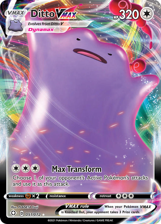 (051/072) Pokemon TCG Shining Fates Single: Ditto VMAX  Ultra Rare