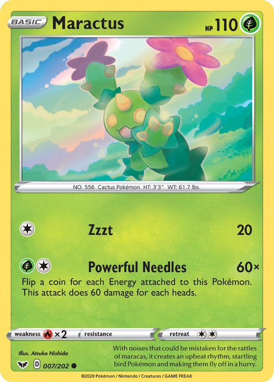 (007/202) Pokemon TCG Sword & Shield Single: Maractus  Common