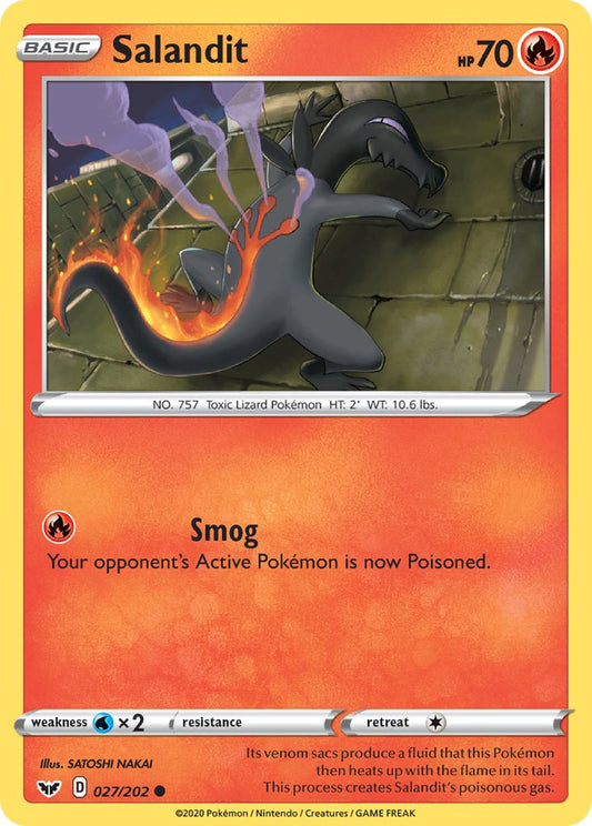 (027/202) Pokemon TCG Sword & Shield Single: Salandit  Common