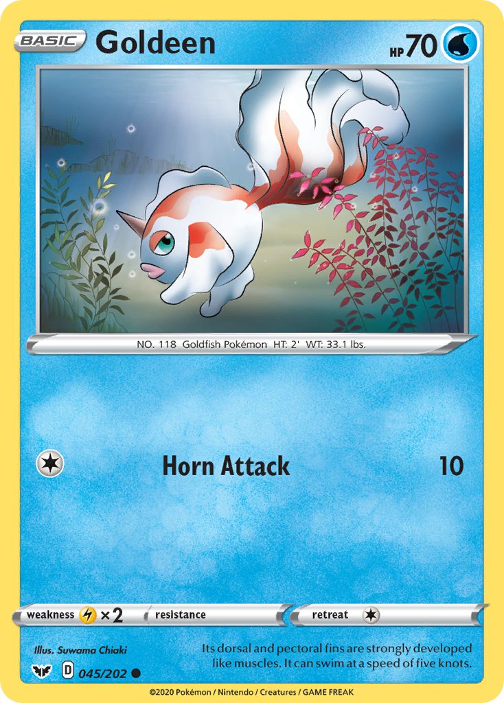 (045/202) Pokemon TCG Sword & Shield Single: Goldeen  Common