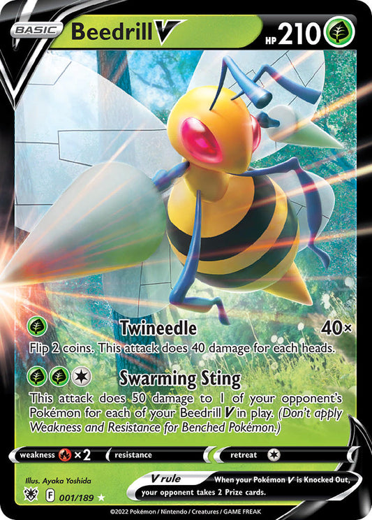 (001/189) Pokemon TCG Astral Radiance Single: Beedrill V  Ultra Rare