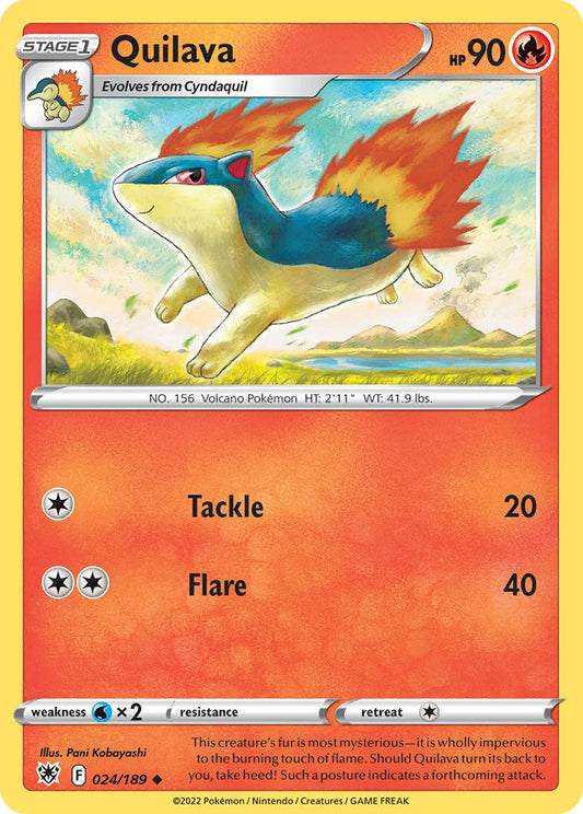 (024/189) Pokemon TCG Astral Radiance Single: Quilava  Uncommon