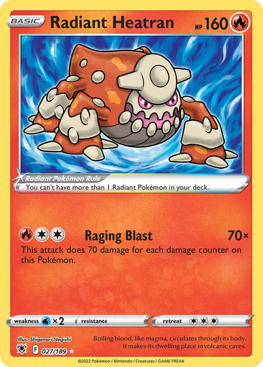 (027/189) Pokemon TCG Astral Radiance Single: Radiant Heatran  Ultra Rare