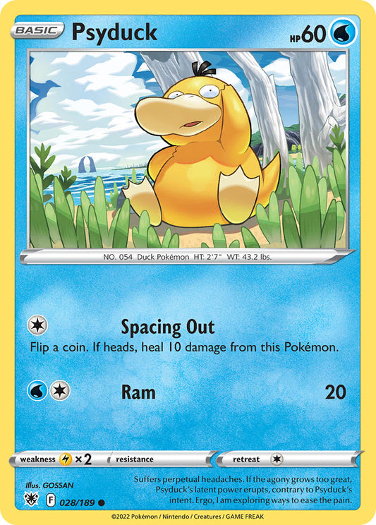 (028/189) Pokemon TCG Astral Radiance Single: Psyduck  Common