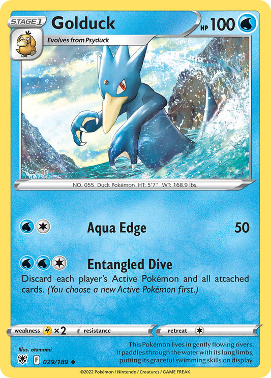 (029/189) Pokemon TCG Astral Radiance Single: Golduck  Uncommon