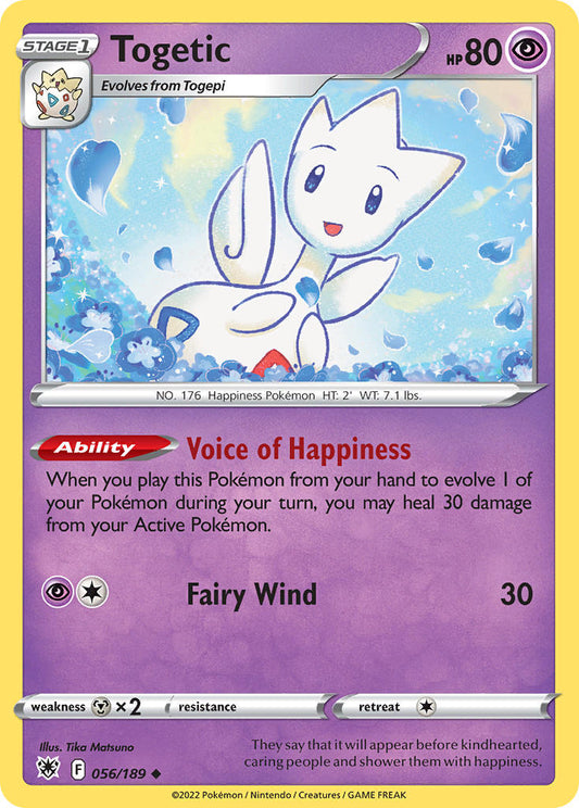 (056/189) Pokemon TCG Astral Radiance Single: Togetic  Uncommon