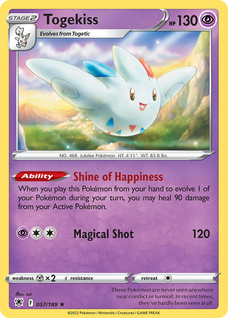 (057/189) Pokemon TCG Astral Radiance Single: Togekiss  Holo Rare