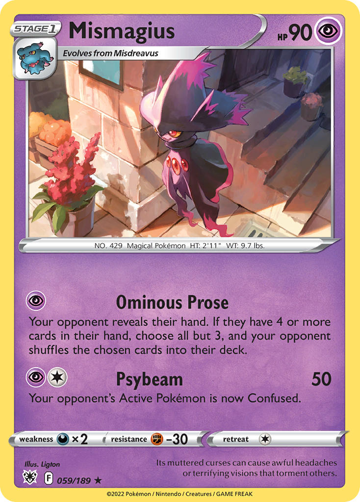 (059/189) Pokemon TCG Astral Radiance Single: Mismagius  Rare