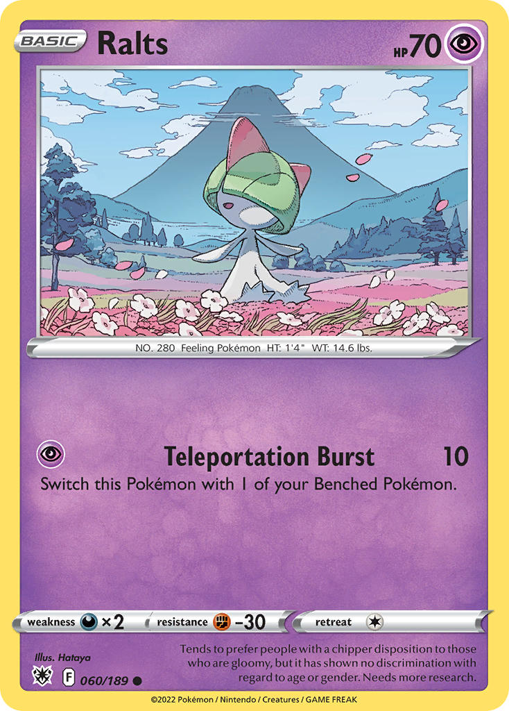 (060/189) Pokemon TCG Astral Radiance Single: Ralts  Common