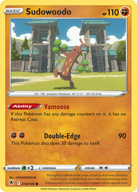 (074/189) Pokemon TCG Astral Radiance Single: Sudowoodo  Common