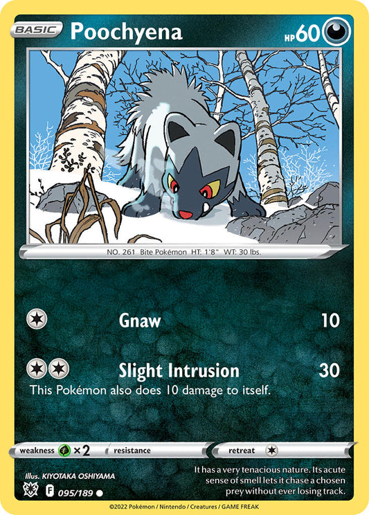 (095/189) Pokemon TCG Astral Radiance Single: Poochyena  Common