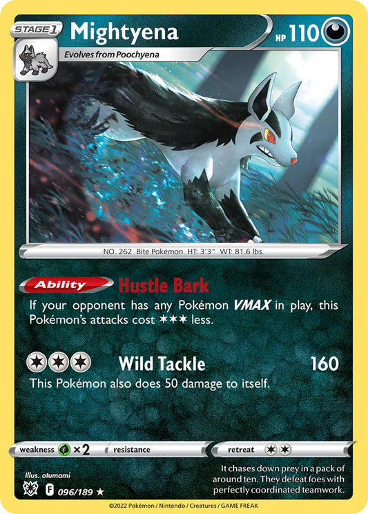 (096/189) Pokemon TCG Astral Radiance Single: Mightyena  Rare