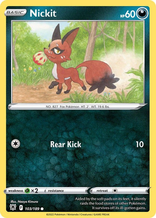 (103/189) Pokemon TCG Astral Radiance Single: Nickit  Common