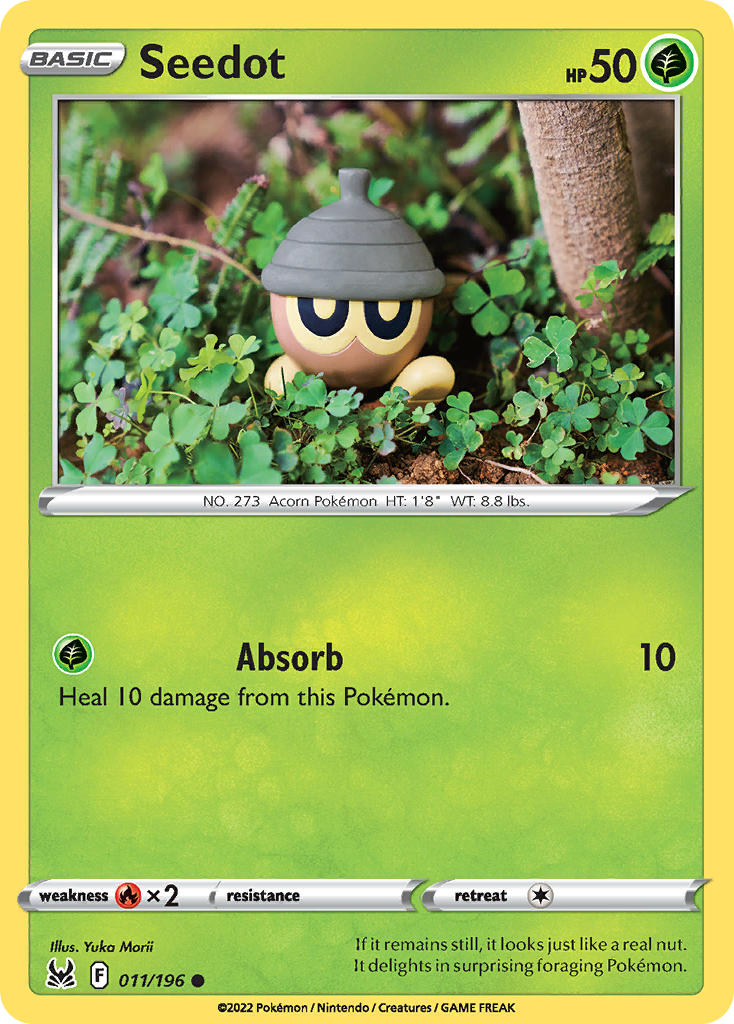 (011/196) Pokemon TCG Lost Origin Single: Seedot  Common