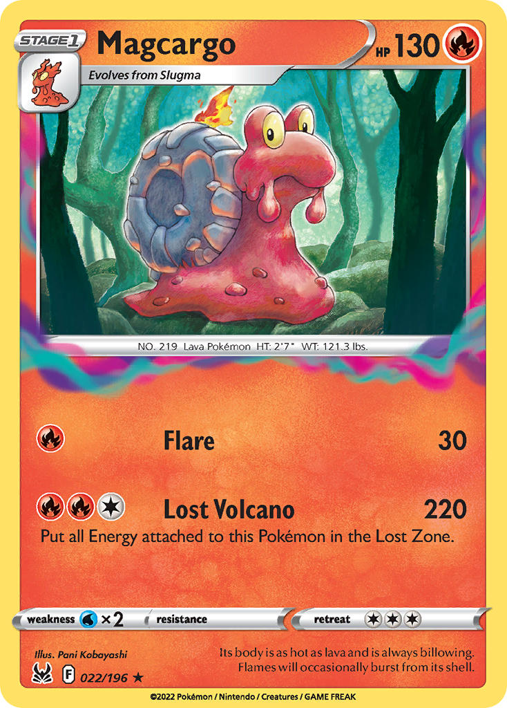 (022/196) Pokemon TCG Lost Origin Single: Magcargo  Rare