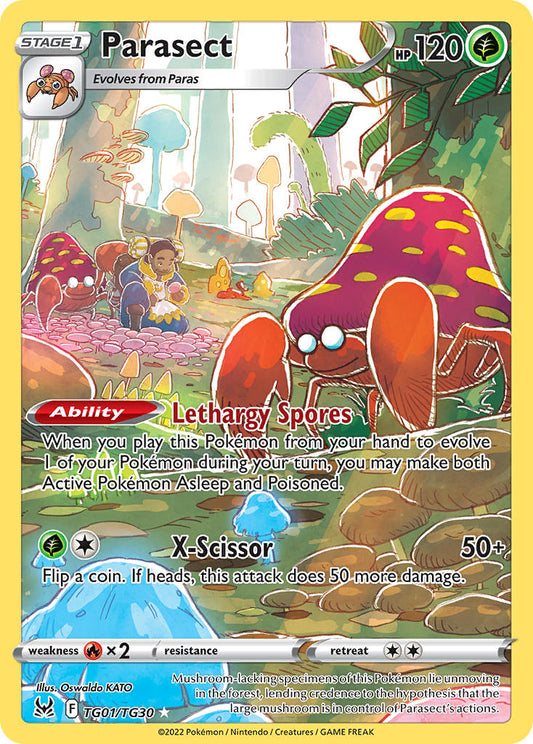 (TG01/TG30) Pokemon TCG Lost Origin Single: Parasect  Holo Rare