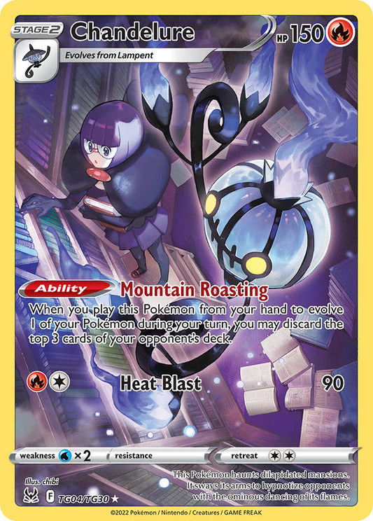 (TG04/TG30) Pokemon TCG Lost Origin Single: Chandelure  Holo Rare