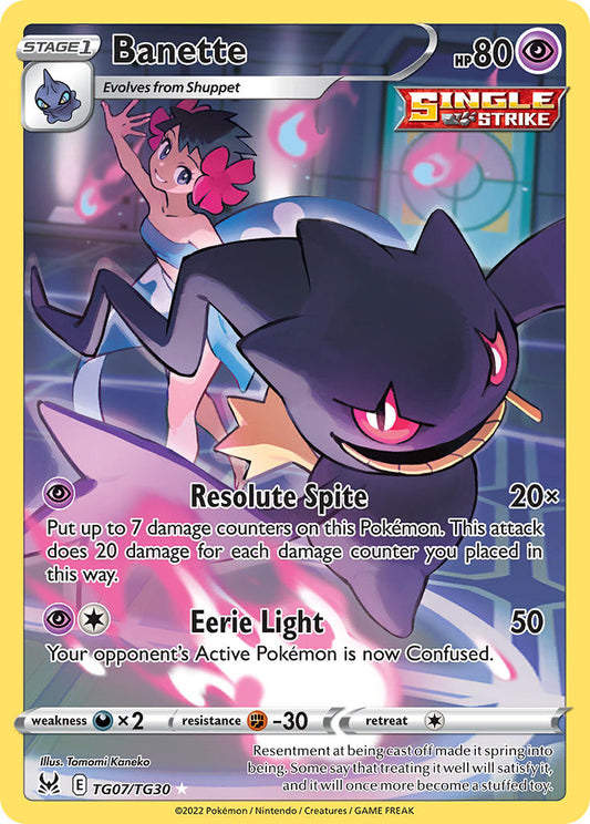 (TG07/TG30) Pokemon TCG Lost Origin Single: Banette  Holo Rare