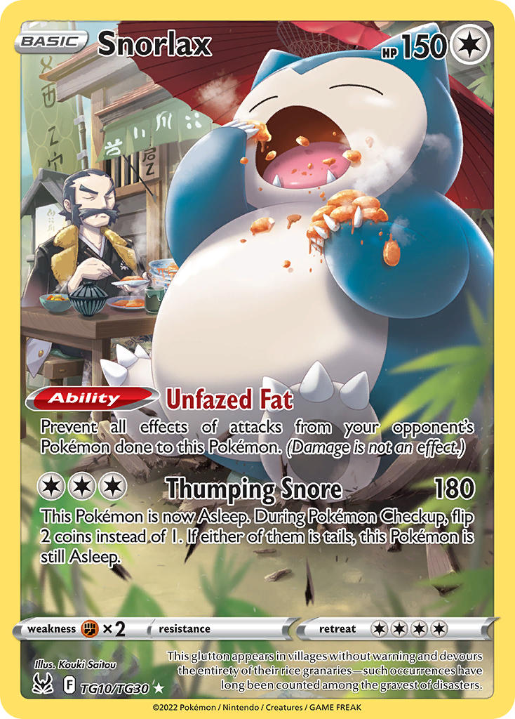 (TG10/TG30) Pokemon TCG Lost Origin Single: Snorlax  Holo Rare