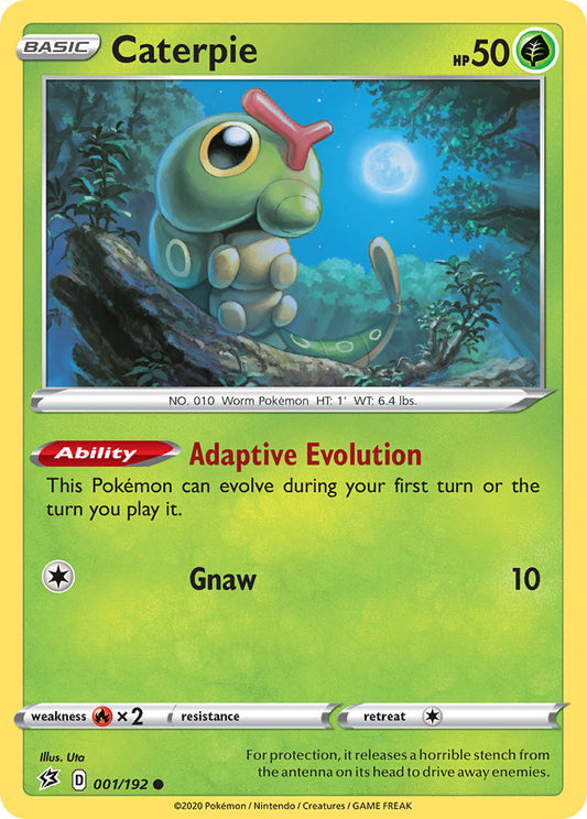 (001/192) Pokemon TCG Rebel Clash Single: Caterpie  Common