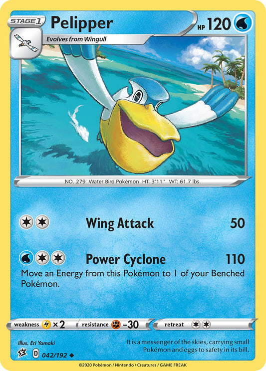 (042/192) Pokemon TCG Rebel Clash Single: Pelipper  Uncommon