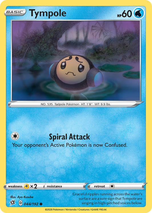 (044/192) Pokemon TCG Rebel Clash Single: Tympole  Common