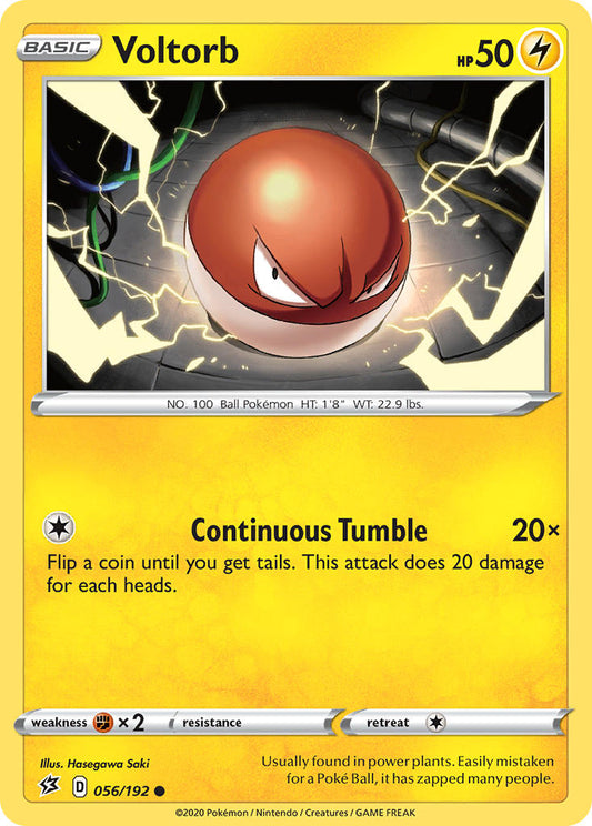 (056/192) Pokemon TCG Rebel Clash Single: Voltorb  Common