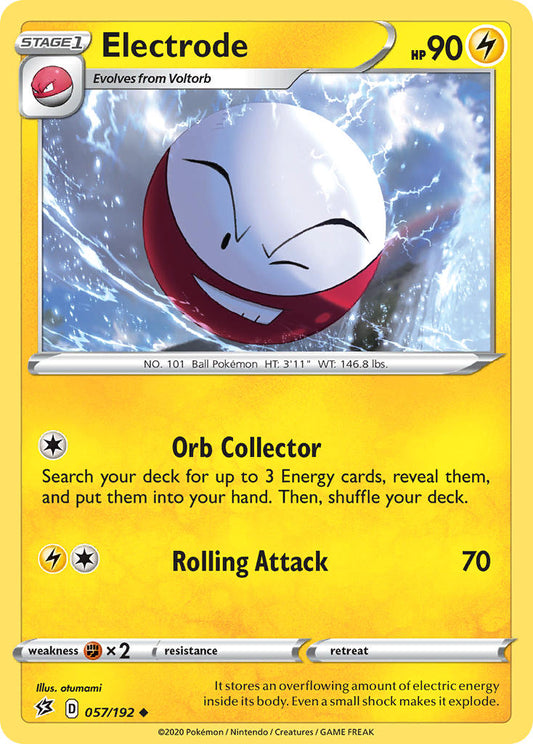 (057/192) Pokemon TCG Rebel Clash Single: Electrode  Uncommon