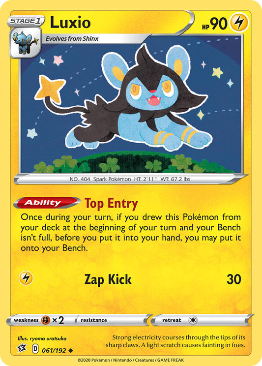 (061/192) Pokemon TCG Rebel Clash Single: Luxio  Uncommon