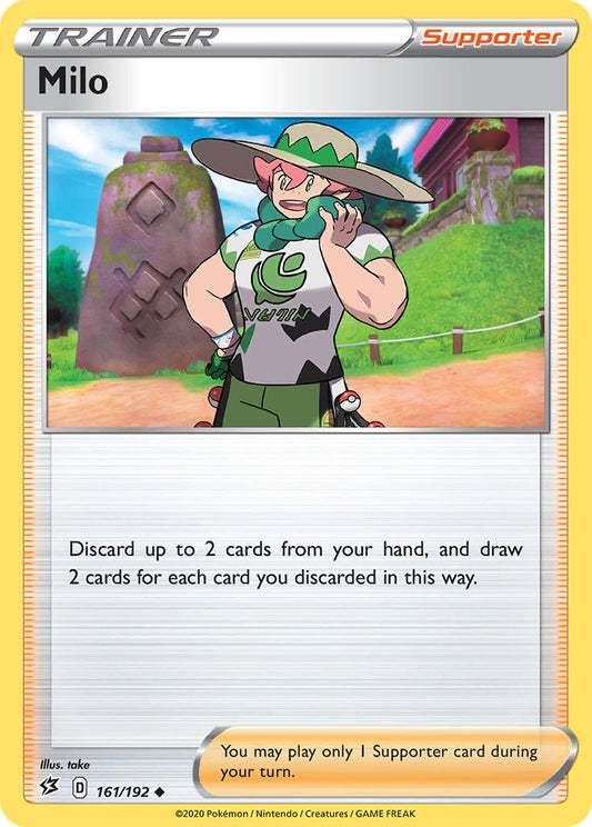 (161/192) Pokemon TCG Rebel Clash Single: Milo  Uncommon