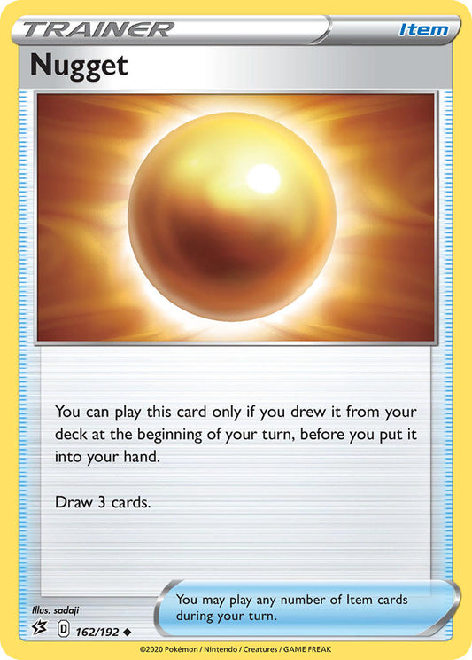 (162/192) Pokemon TCG Rebel Clash Single: Nugget  Uncommon