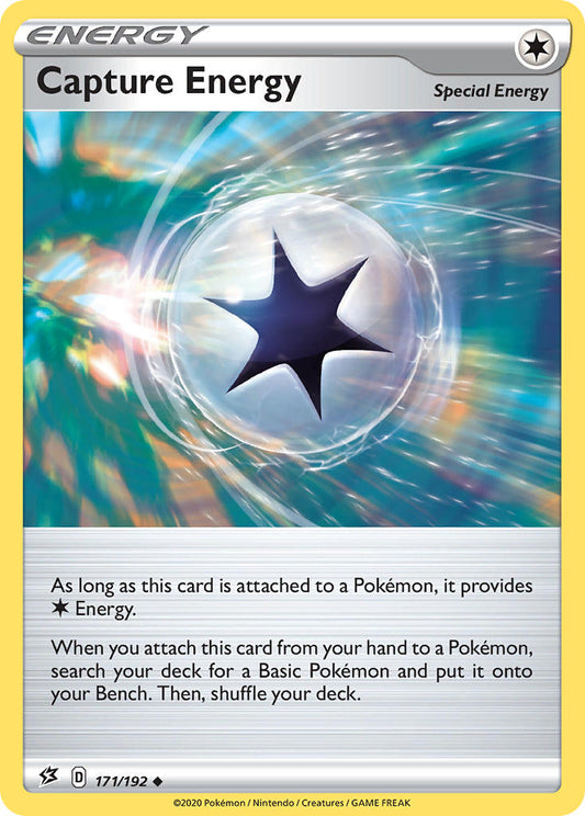 (171/192) Pokemon TCG Rebel Clash Single: Capture Energy  Uncommon