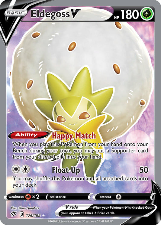 (176/192) Pokemon TCG Rebel Clash Single: Eldegoss V  Ultra Rare