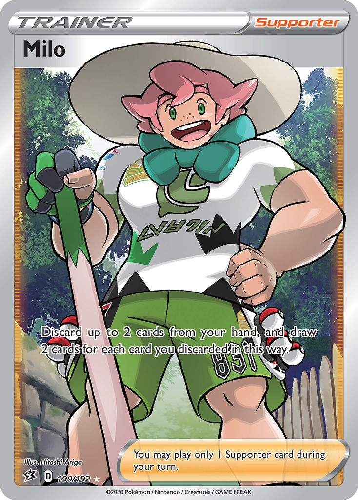 (190/192) Pokemon TCG Rebel Clash Single: Milo  Ultra Rare