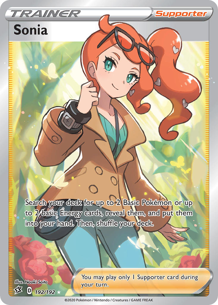 (192/192) Pokemon TCG Rebel Clash Single: Sonia  Ultra Rare