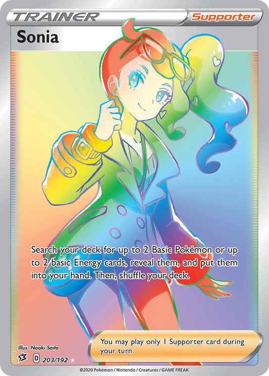 (203/192) Pokemon TCG Rebel Clash Single: Sonia  Secret Rare