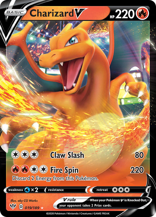 (019/189) Pokemon TCG Darkness Ablaze Single: Charizard V  Ultra Rare