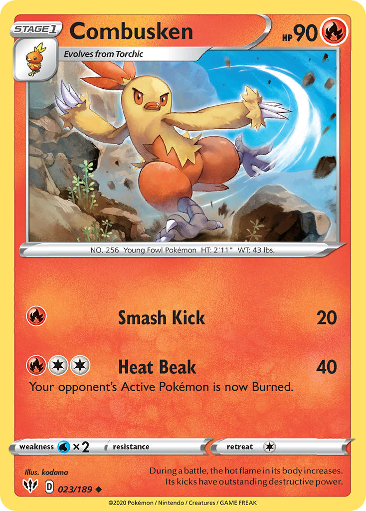 (023/189) Pokemon TCG Darkness Ablaze Single: Combusken  Uncommon