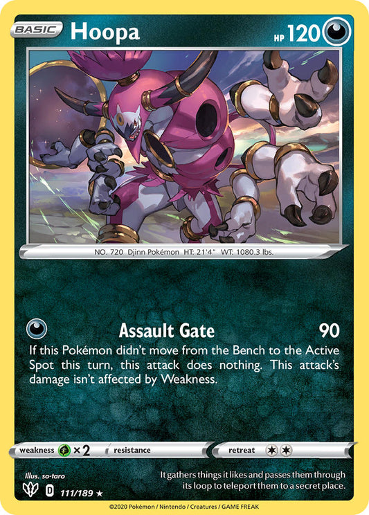 (111/189) Pokemon TCG Darkness Ablaze Single: Hoopa  Holo Rare