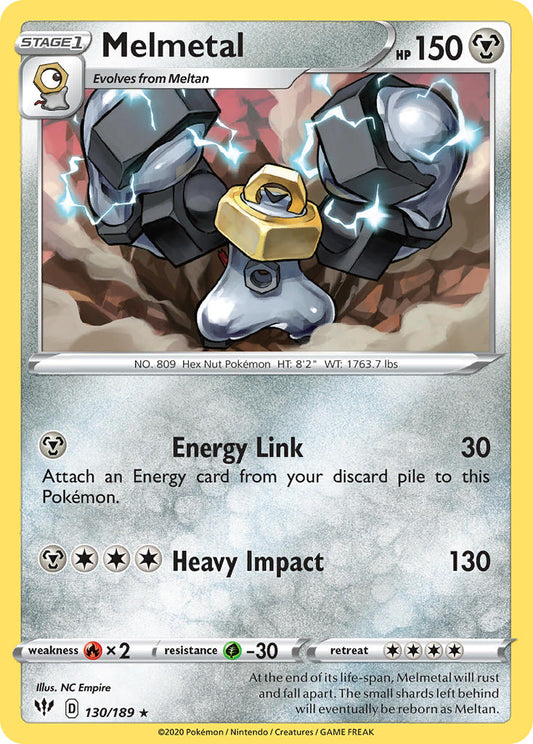 (130/189) Pokemon TCG Darkness Ablaze Single: Melmetal  Rare